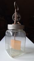 Antike Buttermaschine. Glas, Handbetrieb, Vintage