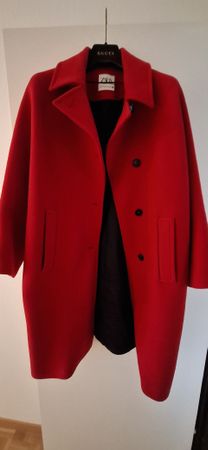 ZARA Wollmantel Oversize in rot
