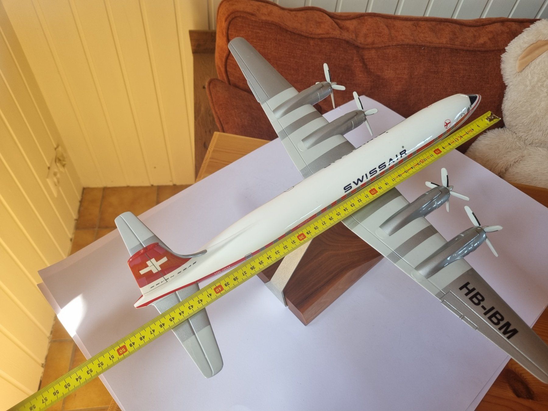 Swissair Kit di modellismo & Modellini statici: Swissair DC-7-C, 1/72, Atlantic Models – Usato da Choëx venduto da aru_vs6m 7