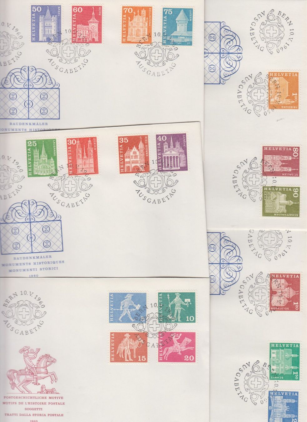 Tutti i francobolli: FDC n° 355 - 372 (400.--) – Usato da Boécourt venduto da Denteles66