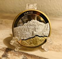 🇨🇭Schweizer Berge vergoldete Medaille * Der Säntis *