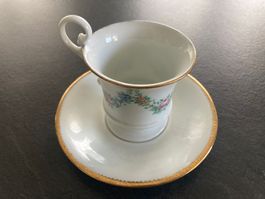 Giraud Limoges Mokkatasse mit Untertasse / Tasse à Mocca