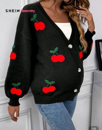 Schwangerschafts-Strickjacke Gr. M