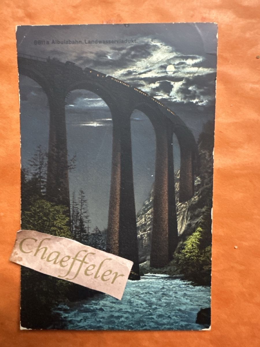 Cartoline postali: 1913 Albulabahn, Landwasserviadukt – Usato da Zürich venduto da Chaeffeler