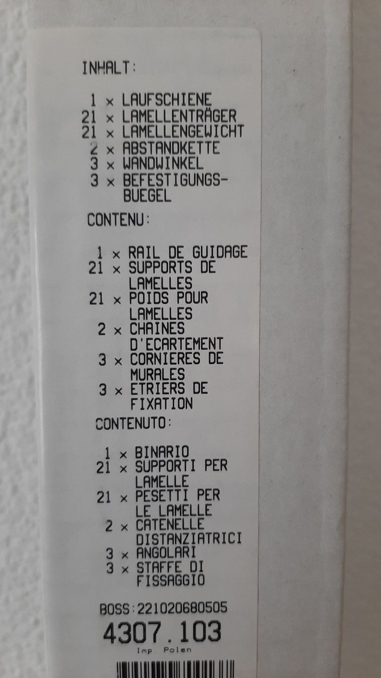Vorhänge: Lamellenvorhang – Neu und originalverpackt aus Schötz von Heli3 2