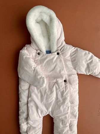 Jacadi Schneeanzug Gr. 12M/74 rosa puder
