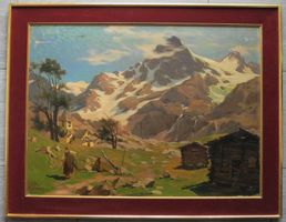 Karl Wilhelm Leopold Bennewitz von Loefen 1826 - 1895 Alpen