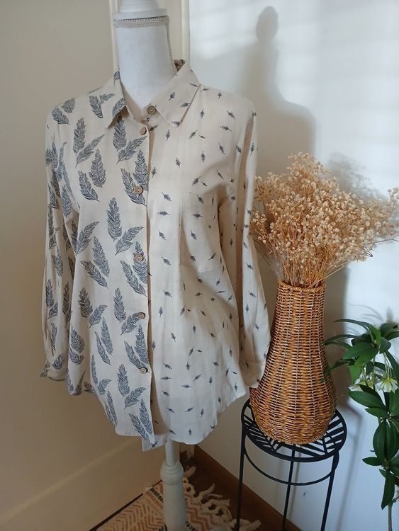 Camicette: Bluse/Hemd NEU, Gr.M, Leinen/Baumwolle – Nuovo e nell'imballaggio originale da Luzern venduto da Tavolna 1