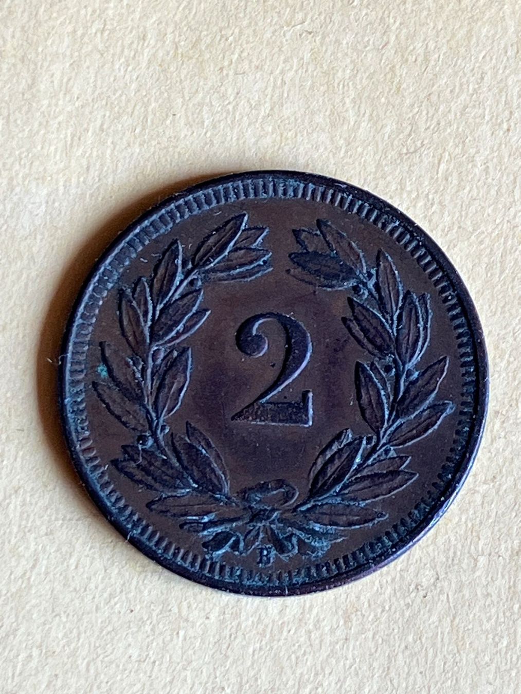 Tutti le monete: 2  Rappen  1910 top – Usato da untervaz venduto da Wingert 1