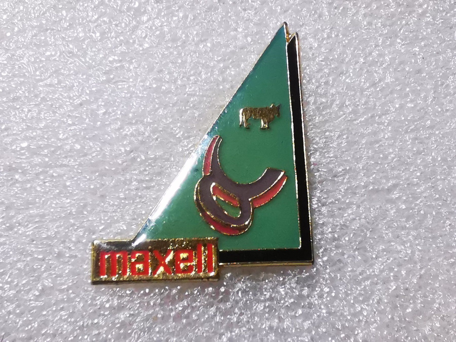 Placchette & Badge: Ansteckpin 117: Maxell – Usato da Oppligen venduto da Pin-Fall-Shop