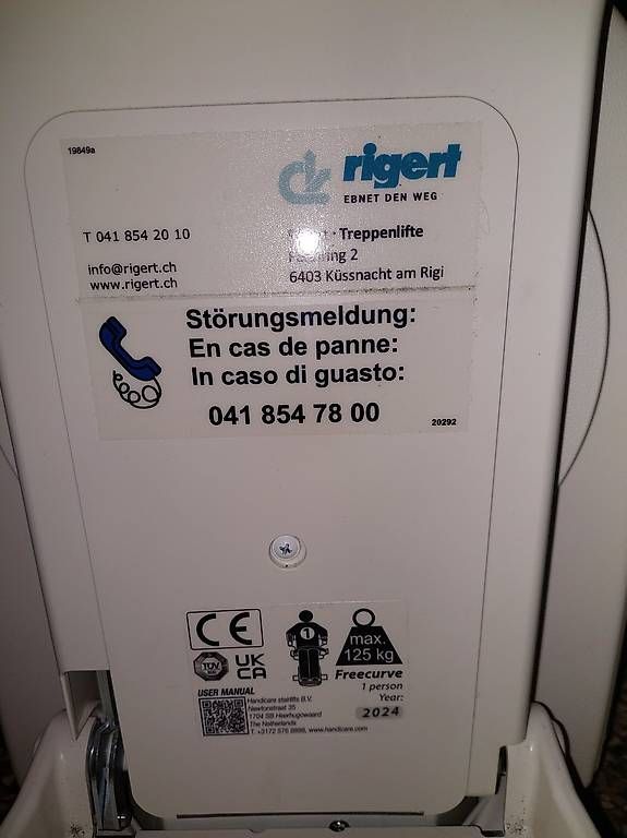 Sedie a rotelle: Treppenlift von Rigert mit Sitz PRIMO – Usato da Meggen venduto da Federfuehrer 3