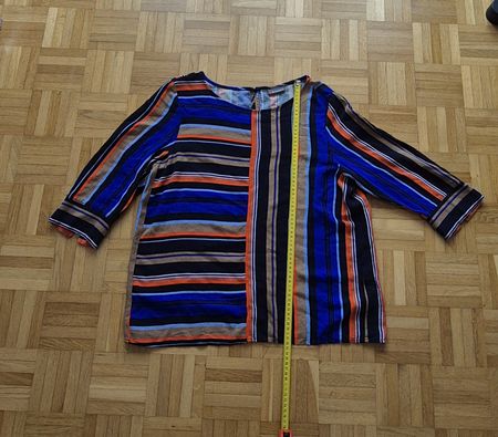 Street One Bluse gestreift blau/orange Grösse 42 neuwertig