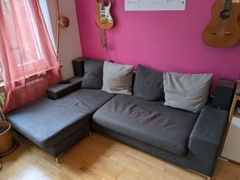 Ecksofa dunkelgrau