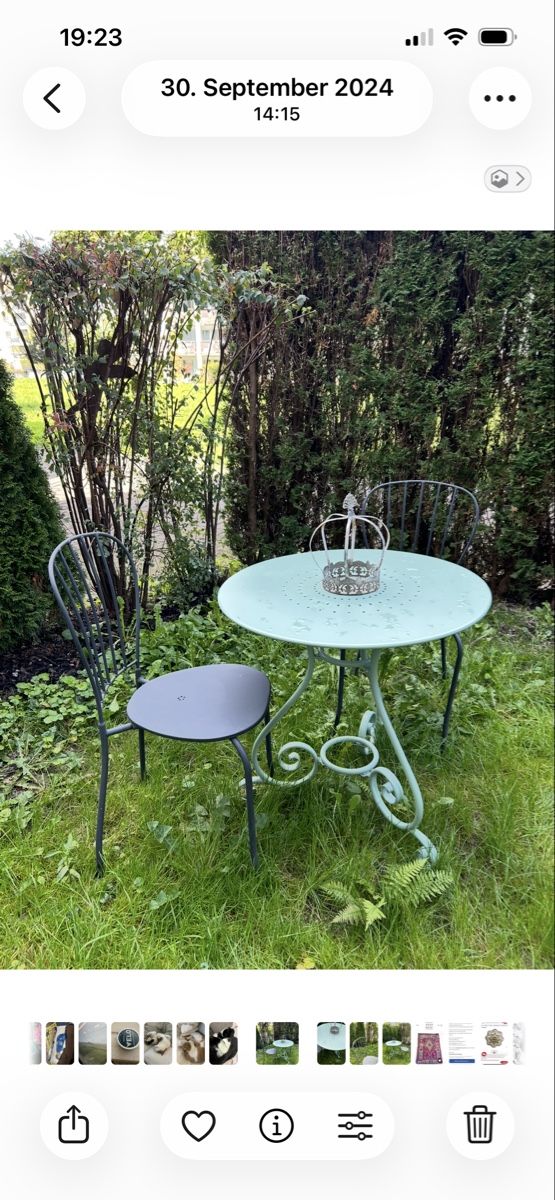 Set de table et chaises: metallgartentisch mit 2 Stühlen – D'occasion à Kriens par and_rs5j