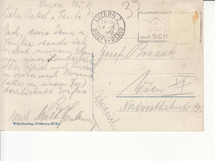 Cartoline postali: Luzern 1933 – Usato da Bürglen TG venduto da StampGraf 1