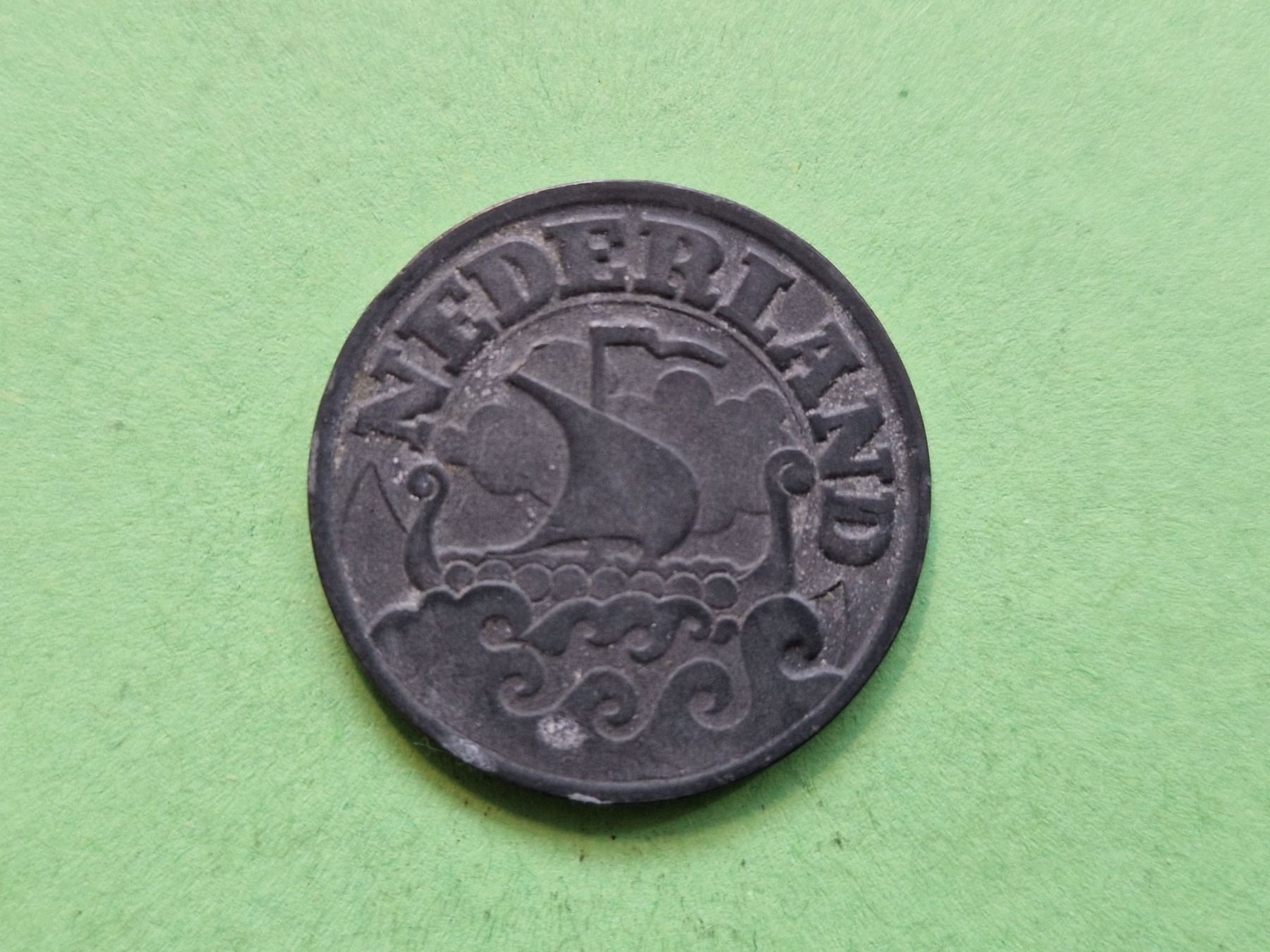 Alle Münzen: Niederlande 25 cent zink 1943 – Gebraucht aus MUEHLAU von ibo_5c7d 1