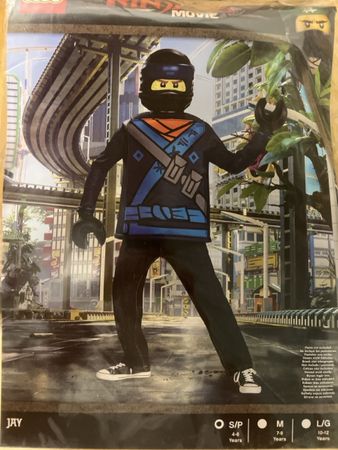 LEGO Ninjago Jay Kostüm, Grösse S/P (4-6 Jahre), Neu!