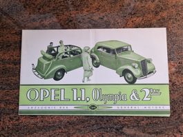OPEL1.1 Olympia & 2 ltr. General Motors  Werbeprospekt