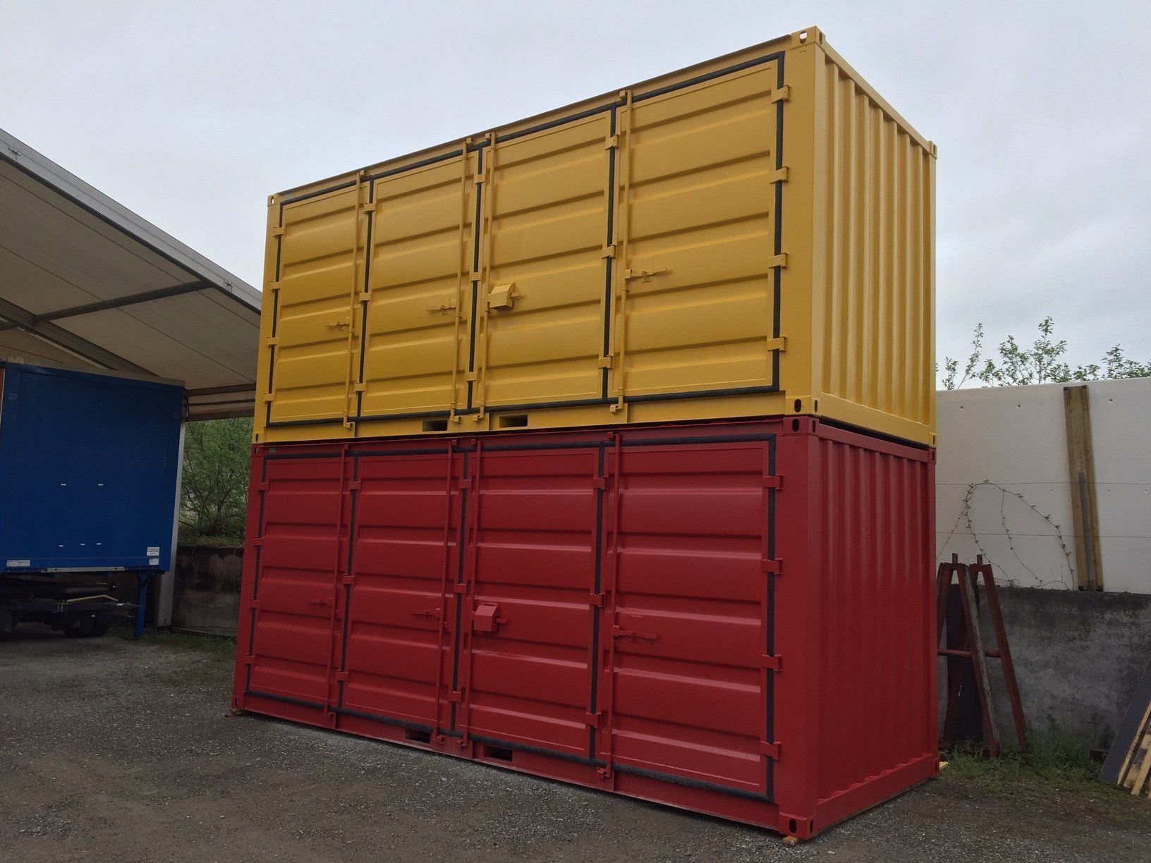 Baucontainer: 20' Lagercontainer Open Side! – Neu (gemäss Beschreibung) aus Kradolf von BKSAG