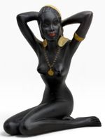 Figurine vintage G. Vignolini – Femme assise – Locarno, 1950