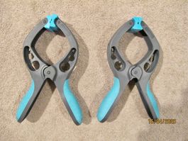 2x Wolfcraft Leim Klemme Feder Zwinge Spanner stark