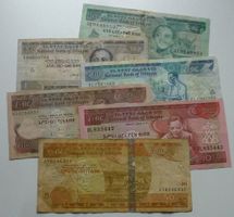 Lot ++ 6 alte Banknoten aus Ethiopia