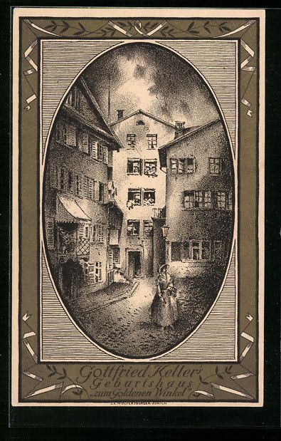 Ansichtskarten: Schweizer Bundesfeier 1919, Gottfried Ke – Gebraucht aus Berlin von bartko-reher