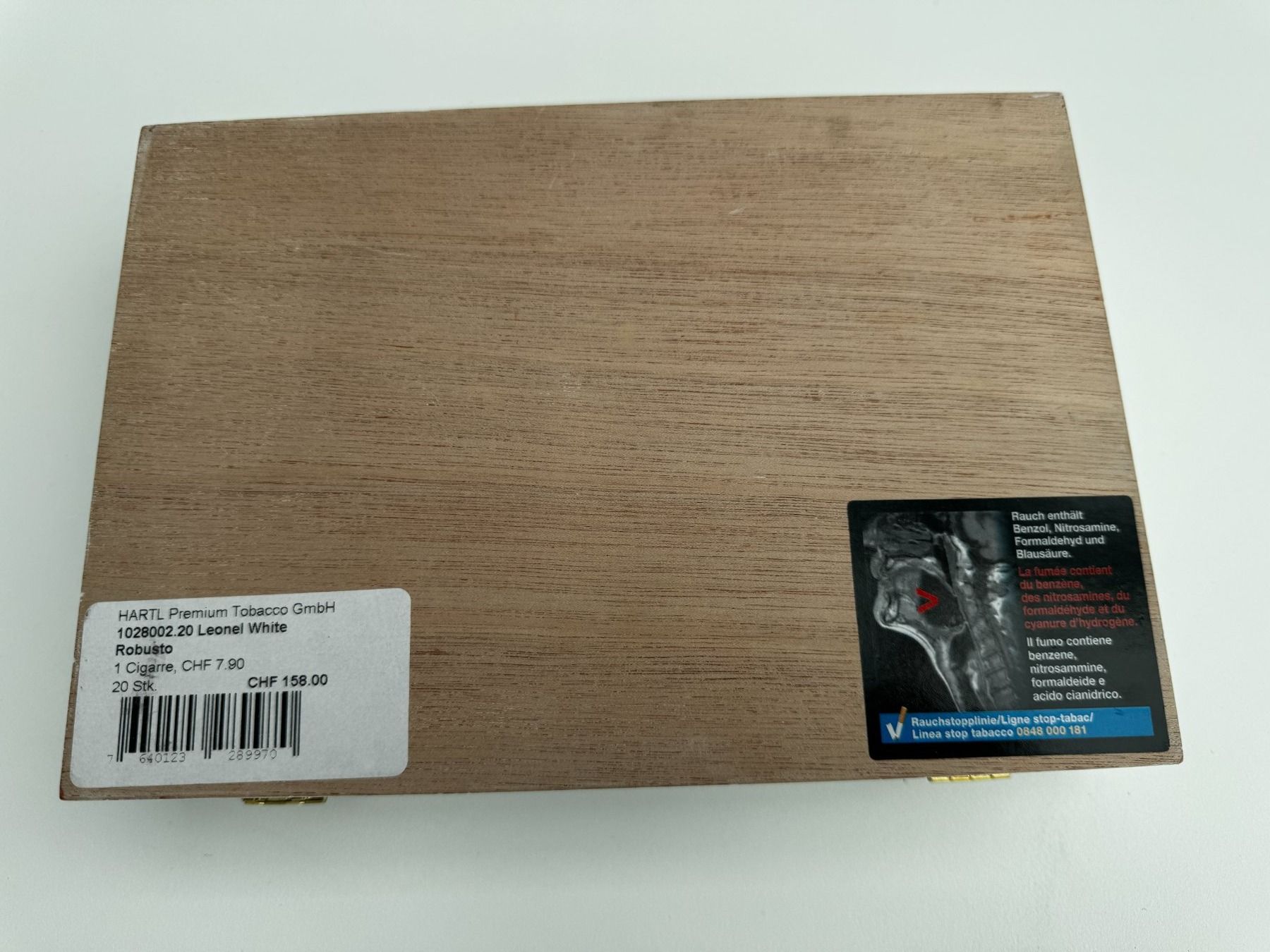 Altri Prodotti per fumatori: Sehr schöne & elegante Zigarren-Box Leonel White Robusto – Nuovo (secondo la descrizione) da Unterengstringen venduto da Tnovus 2