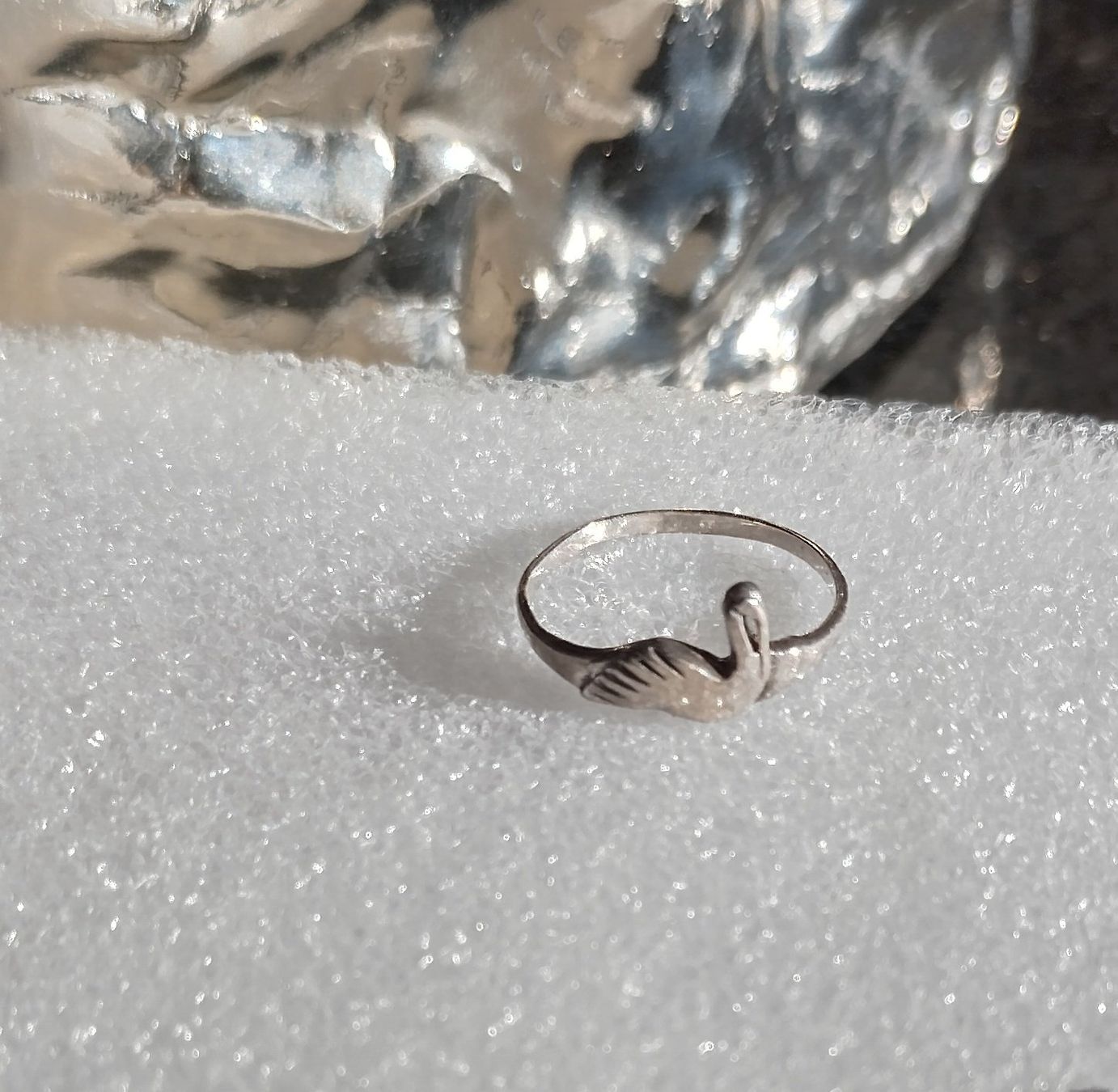 Anelli: SCHWAN VOGEL RING SILBER 925 WASSERVOGEL – Usato da Romanshorn venduto da Stubsinator 2