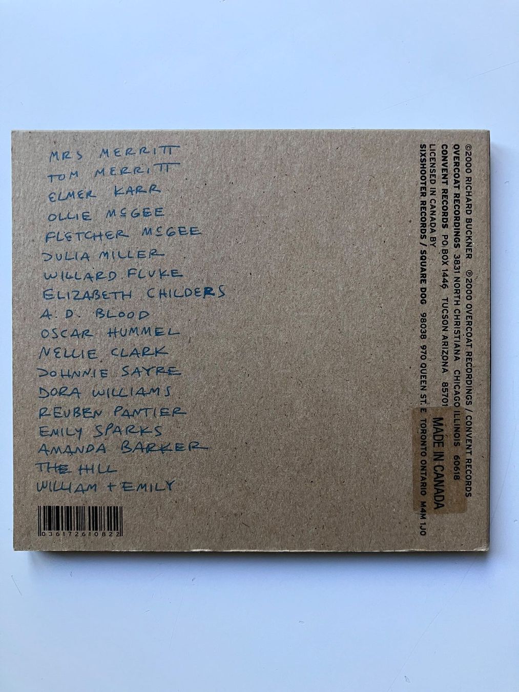 CD: Richard Buckner – The Hill CD – Usato da Luzern venduto da Madvibe 2
