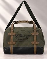 Reisetasche Vintage Design Canvas oliv neuwertig