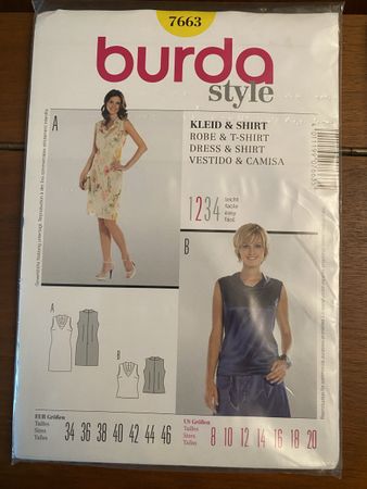 Burda Schnittmuster 7663, Kleid & Shirt, Gr. 34-46, Neu!