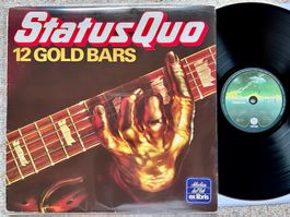 LP Engl. Hardrock Rock Status Quo 12 Gold Bars LP GEWASCHEN