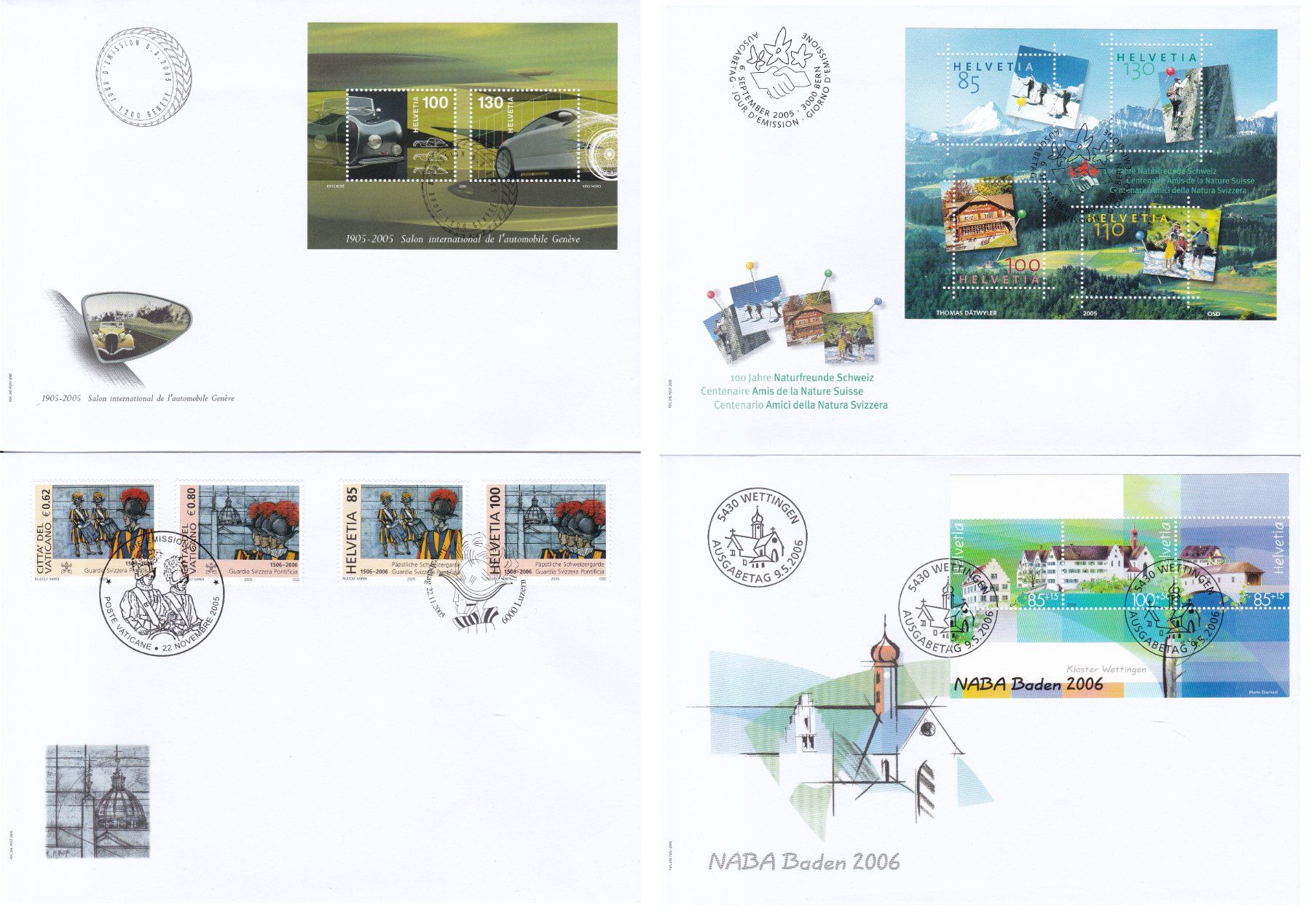 Tutti i francobolli: 21 Stk.CH FDCs, Blocks etc. 1999-2014 – Usato da Münchwilen AG venduto da Nesar 4