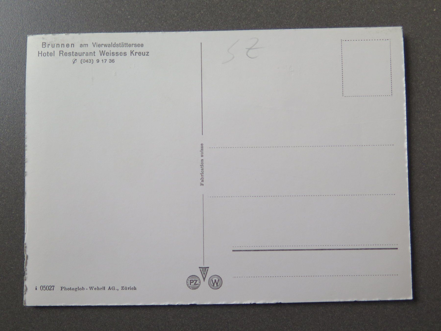 Cartoline postali: BRUNNEN - HOTEL WEISSES KREUZ – Usato da Wittenbach venduto da lipasal 1