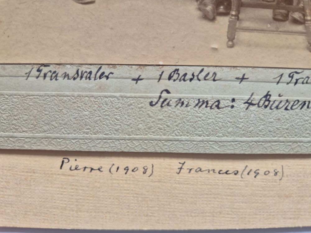 Historisches Foto: 4 Herren aus Transvaal, Basel, Bern! (Gebraucht) in
