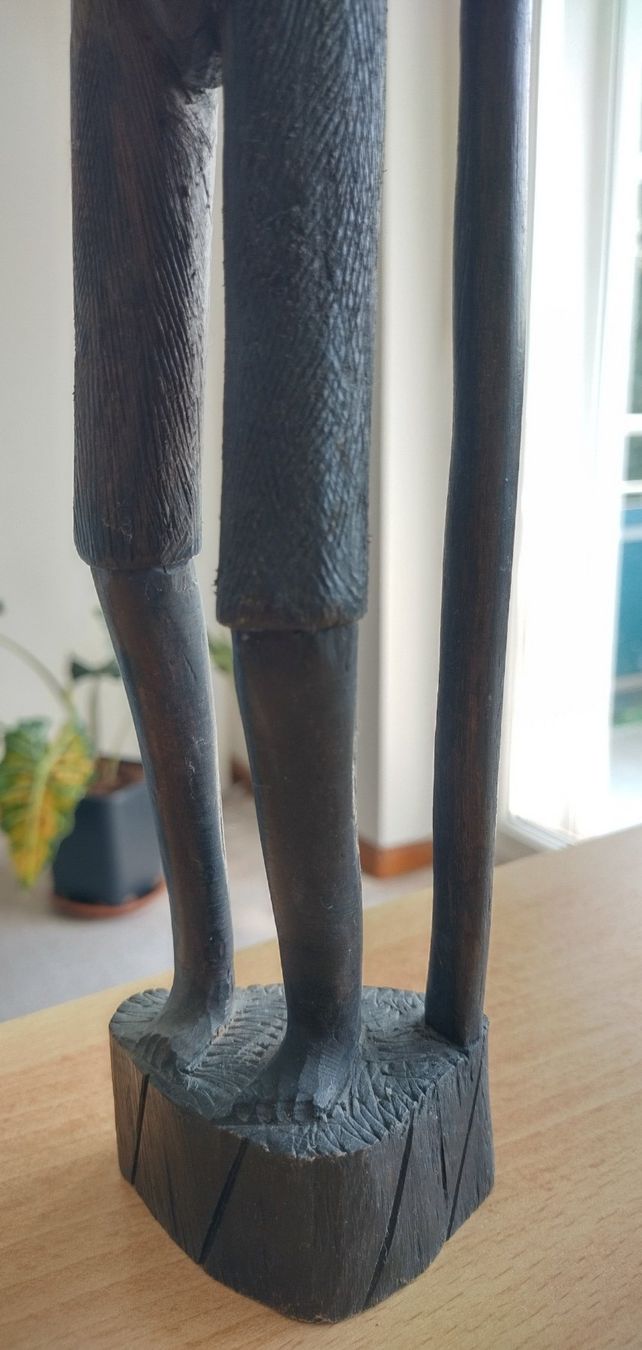 Skulpturen & Statuen: Afrikanische Holzfigur – Handgeschnitzt, Ebenholz, 37 cm – Gebraucht aus Jona von Argus36 3