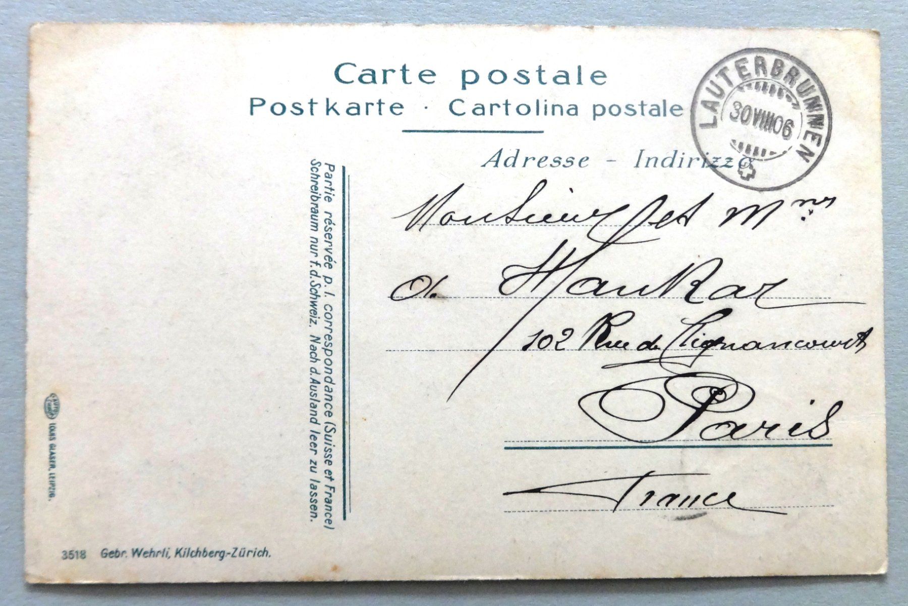 Cartes postales: Lauterbrunnen – D'occasion à Fétigny par Billy2miny 1