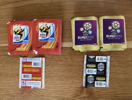 50x Panini WM 2010 + 50x Panini EM 2012 Sticker Tüte Packs