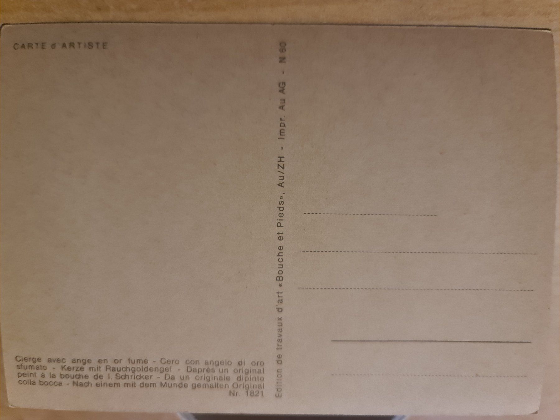 Cartes postales: Ansichtskarte Weihnachtskarte, Kerze mit Engel – Neuf (Voir description) à Dintikon par Vexi 1