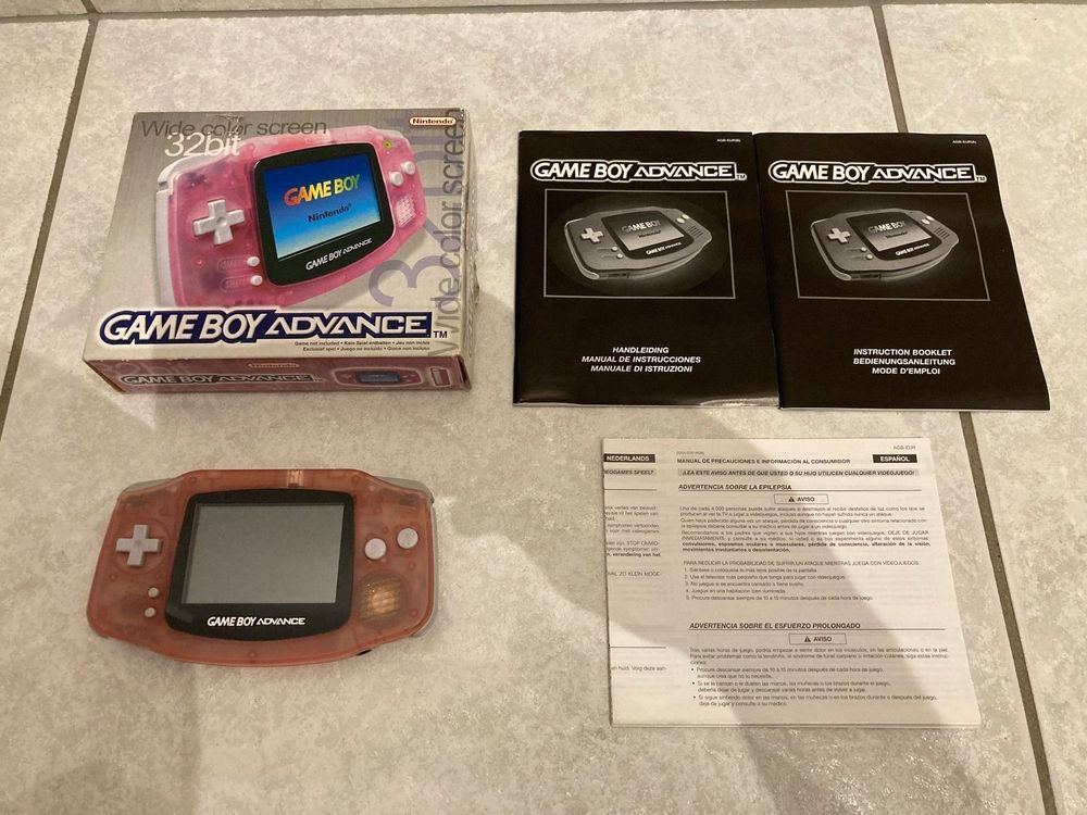 Nintendo Game Boy Advance (GBA) Konsole rosa/pink (OVP) (Defekt) in ...