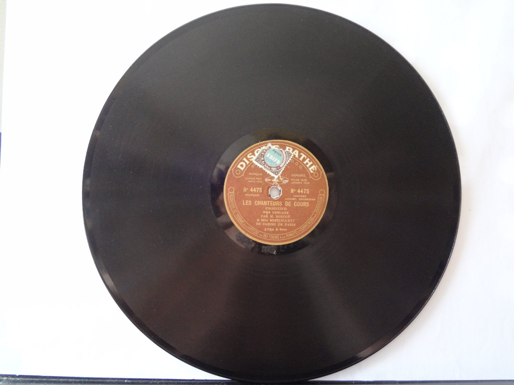 Vinyles: Disques 78 tours saphir  Mistinguett et Boucot – D'occasion à Aigle par Robflac55 2