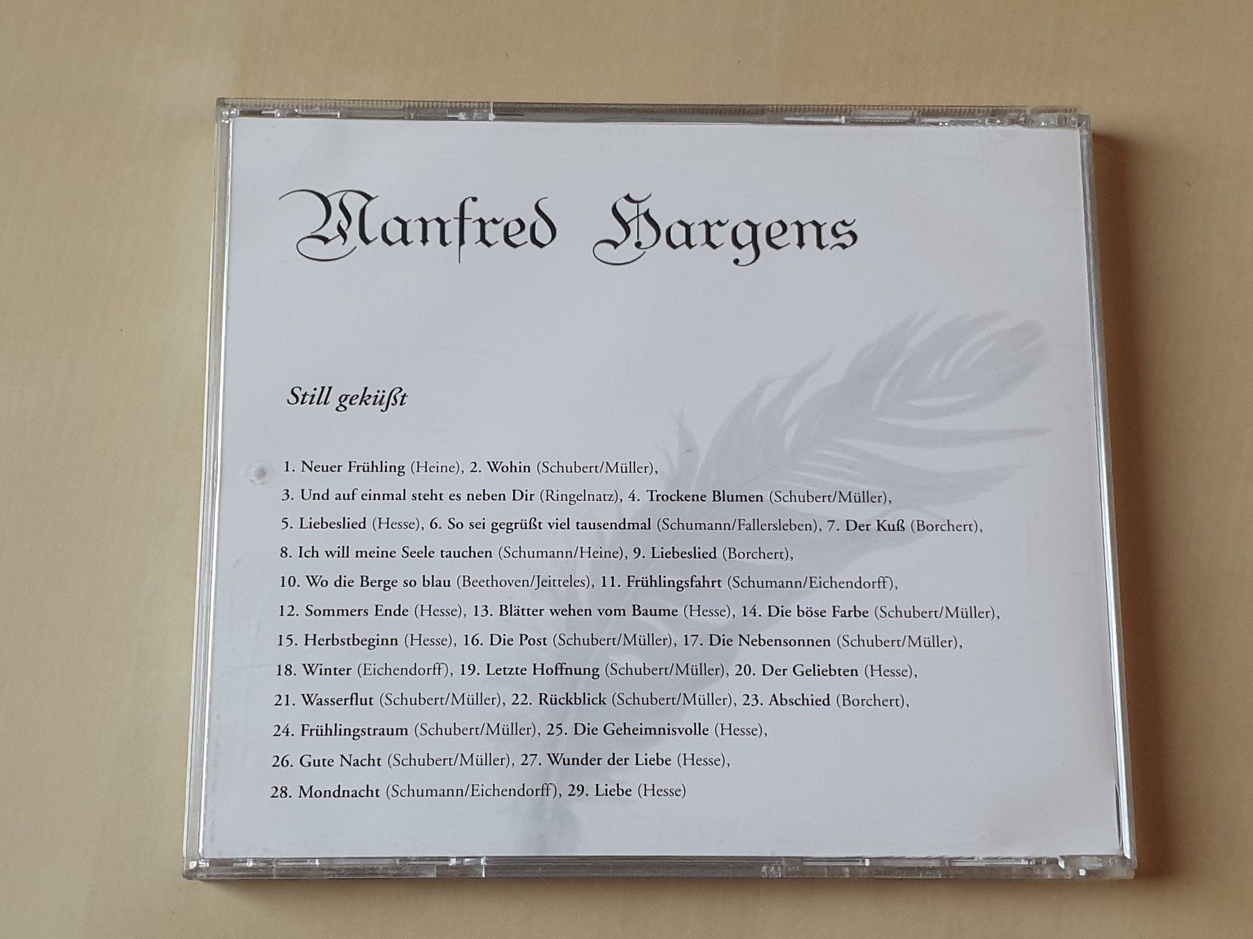 CD: Manfred Hargens Still geküsst – Usato da Stansstad venduto da collectorsshop 1