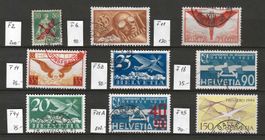 Lot "bessere" CH Flugpost Marken : KP 1605.--