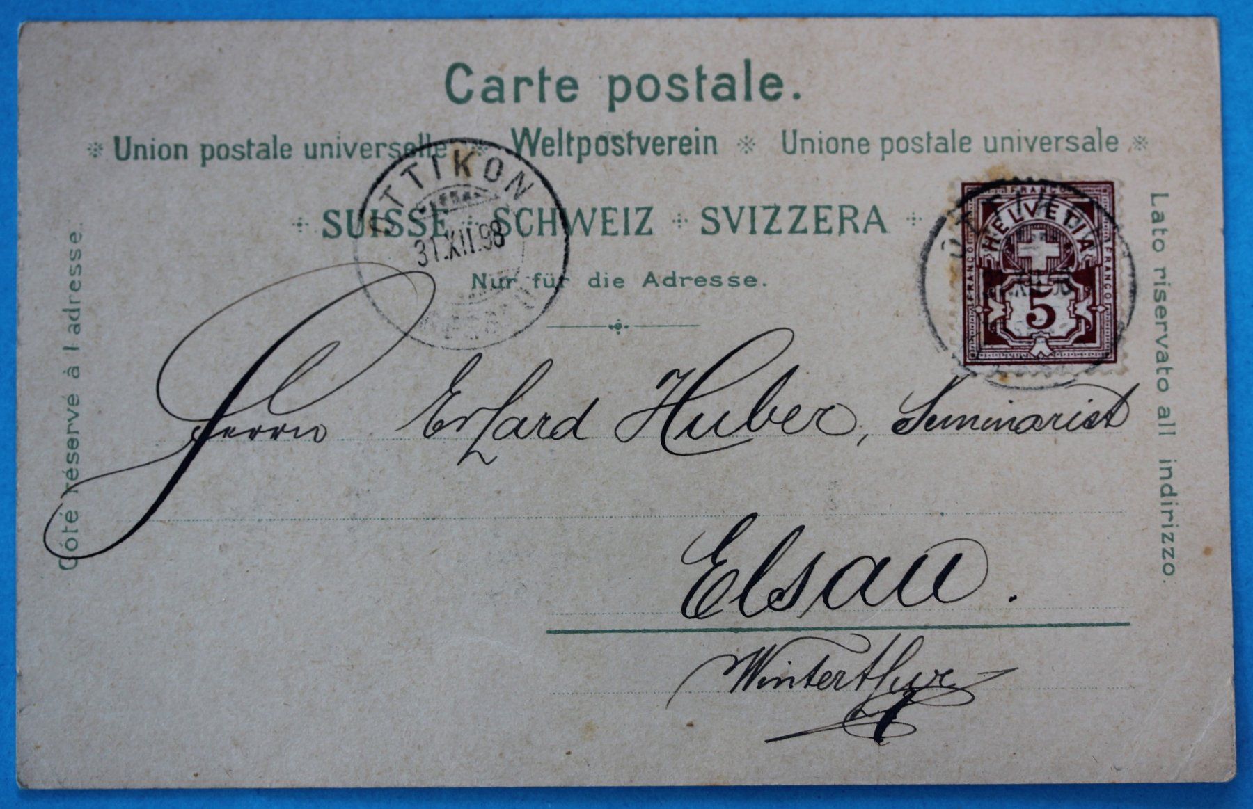 Cartoline postali: OTTIKON LITHO AK – Usato da Lotzwil venduto da pirolh 1