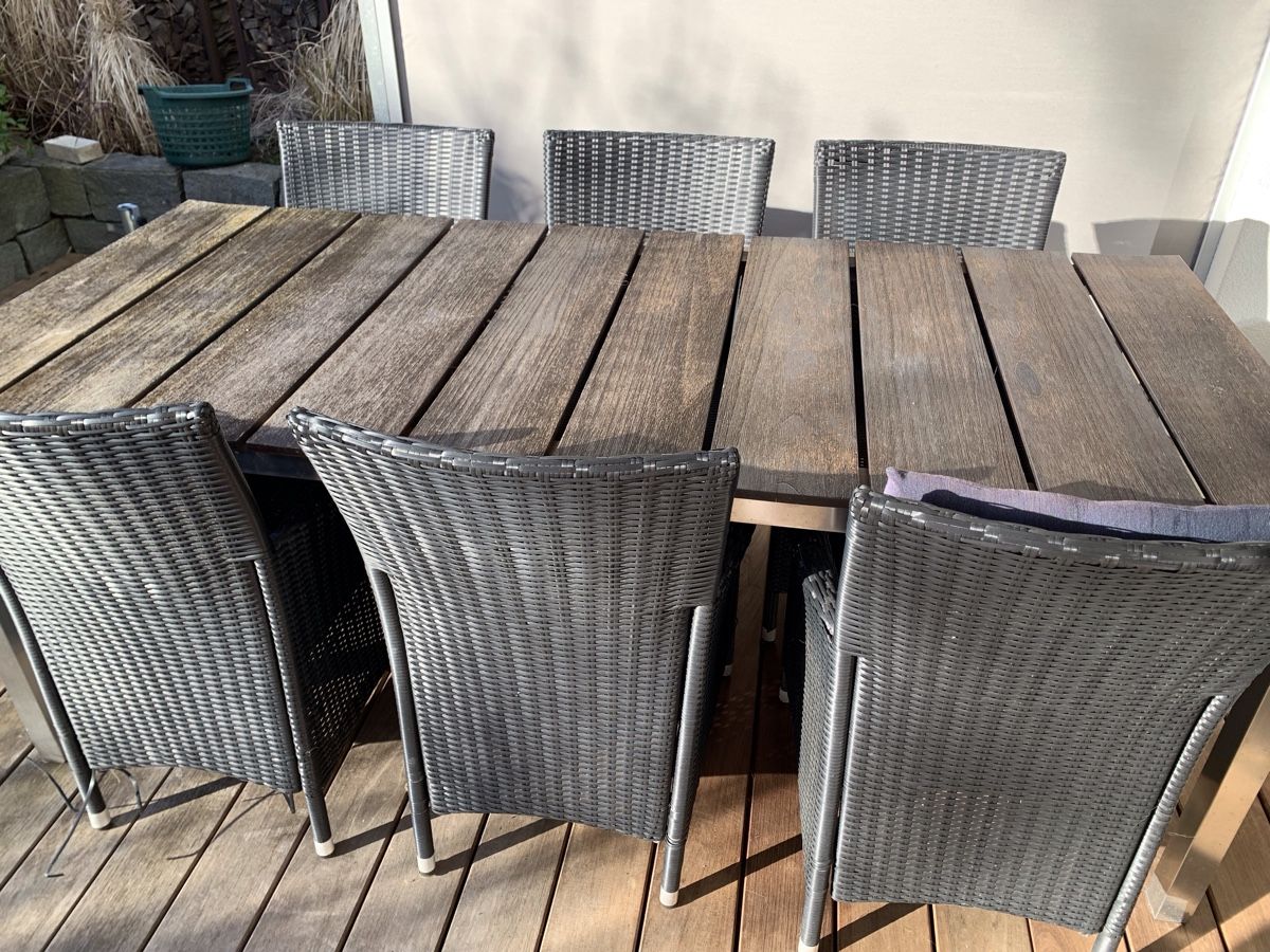 Tables: Gartentisch mit sechs Stühlen  – D'occasion à Maur par family3M 1