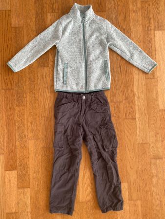 Kids Pullover + Cargohose mit verstellbare Taille, Gr.116