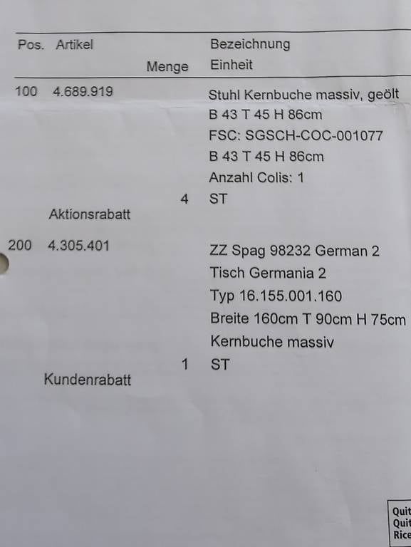 Set de table et chaises: Esstisch mit 4 Stühlen und einer Bank – D'occasion à Bern par sim_zzs9 3