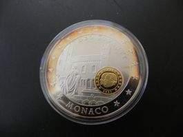 Medaille Monaco 10 Jahre Münzunion 2001