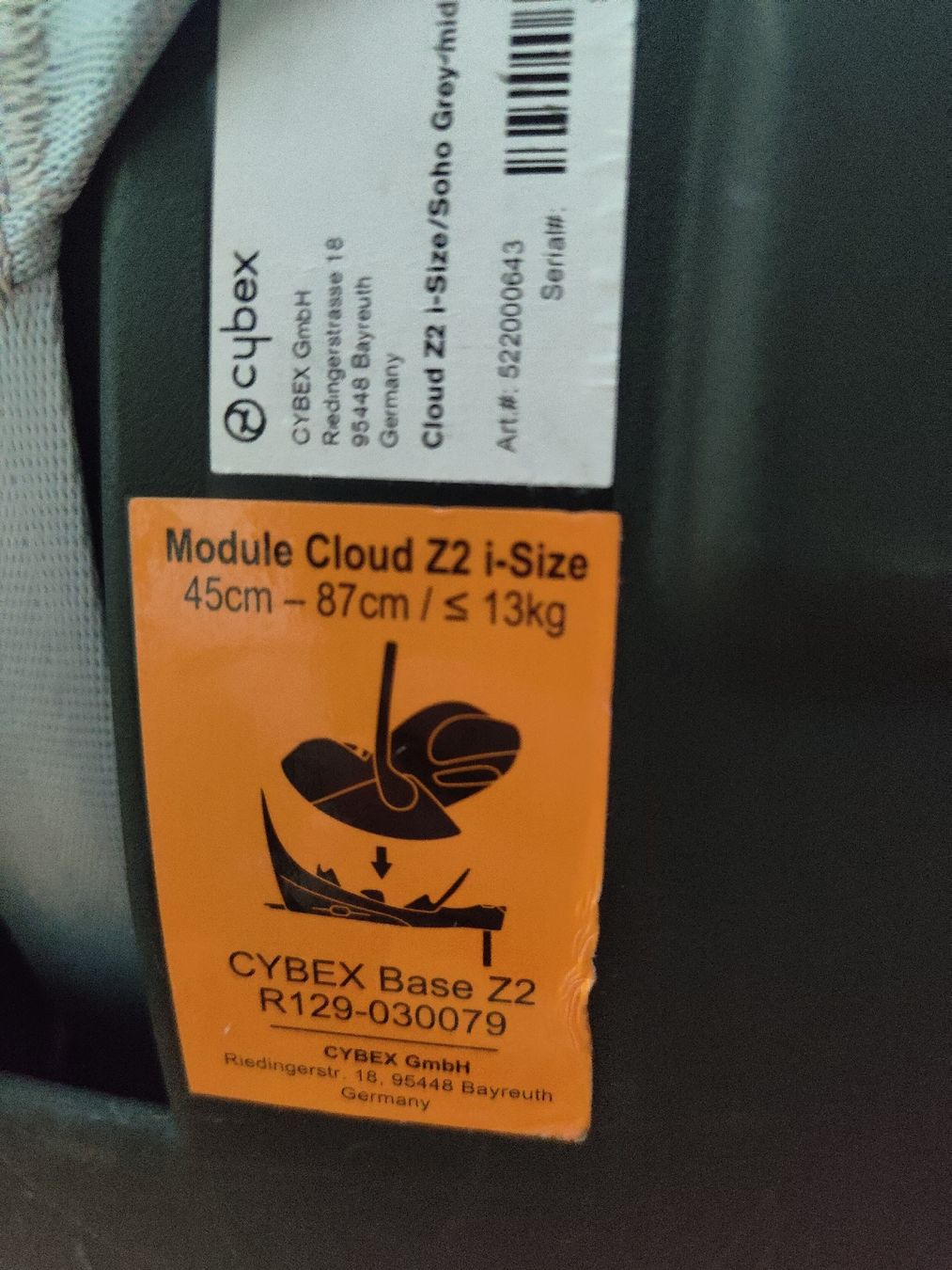 Cybex Seggiolini per auto: CYBEX Cloud Z2 i-Size Babyschale Grau – Usato da Widnau venduto da ral_5fxq 1